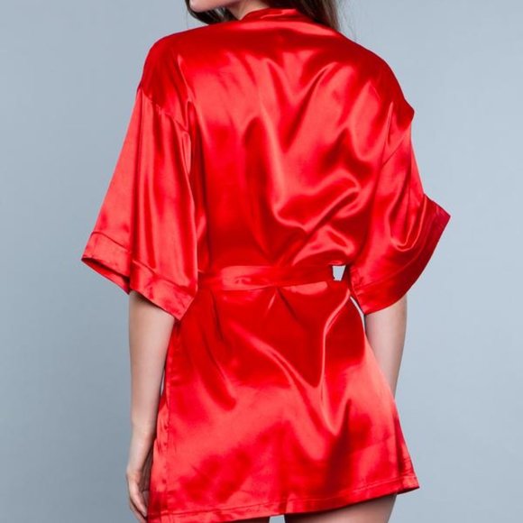 Red Stain Night Robe Size M - Picture 4 of 4